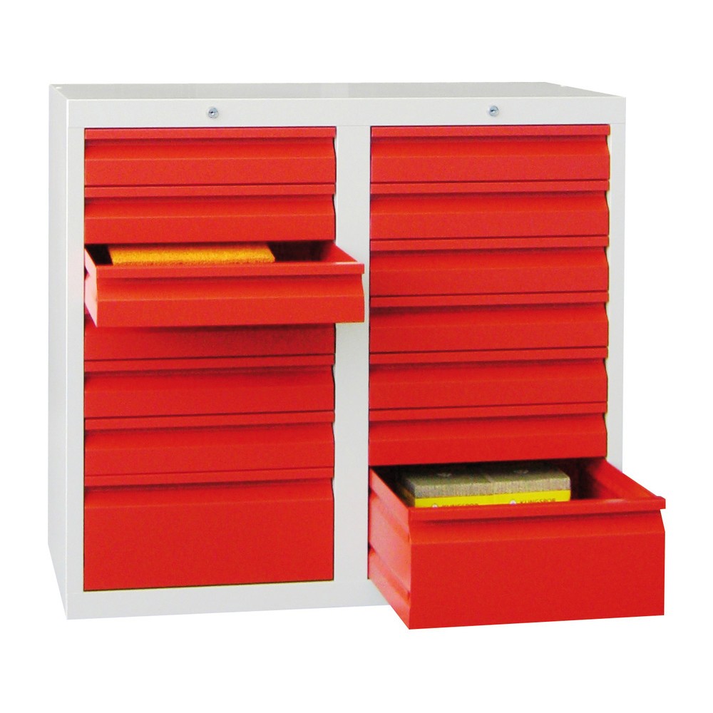 Productafbeelding nr. 2: Lichte ladekast PAVOY, rolgeleiding, laden 12x100 + 2x200 mm, breedte 1.000 mm, lichtblauw, lichtgrijs