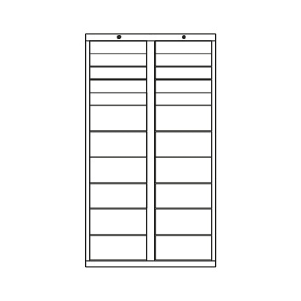 Productafbeelding nr. 5: Lichte ladekast PAVOY, glijgeleiding, laden 22x100 + 6x200 mm, breedte 1.000 mm, gentiaanblauw, lichtgrijs