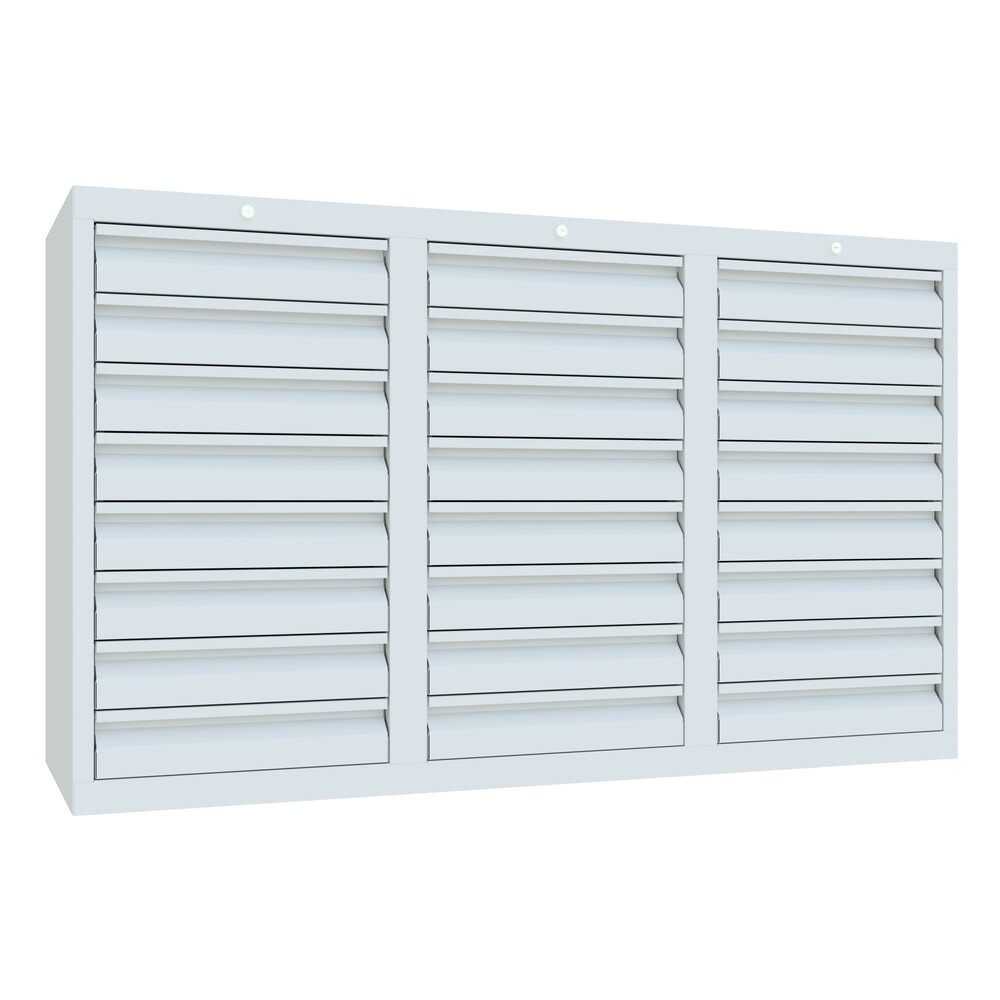 Productafbeelding nr. 1: Lichte ladekast PAVOY, glijgeleiding, laden 24x100, breedte 1.500 mm, lichtgrijs, lichtgrijs