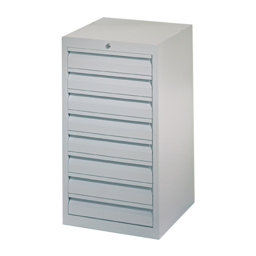 Productafbeelding nr. 2: Lichte ladekast PAVOY, rolgeleiding, laden 8x100 mm, breedte 500 mm, gentiaanblauw, lichtgrijs