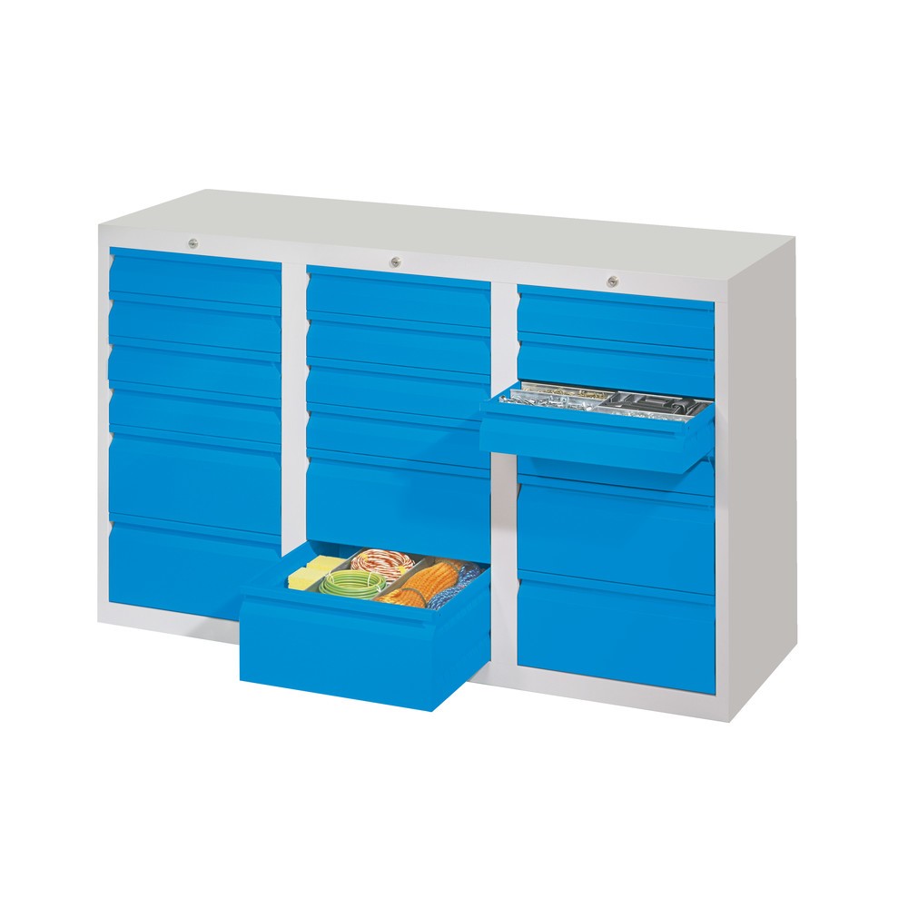 Productafbeelding nr. 2: Lichte ladekast PAVOY, glijgeleiding, laden 18x100 + 3x200 mm, breedte 1.500 mm, zuiver wit, zuiver wit