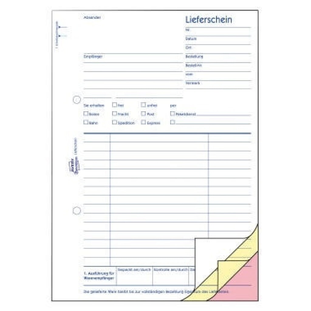 Avery Zweckform Lieferschein 1721 DIN A5 3x40Blatt Produktabbildung: Avery Zweckform Lieferschein 1721 DIN A5 3x40Blatt