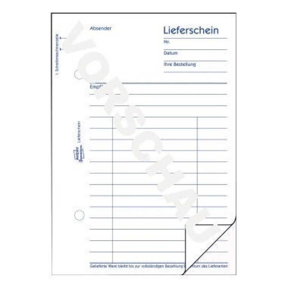 Produktabbildung: Avery Zweckform Lieferschein 724 DIN A6 2x50Blatt