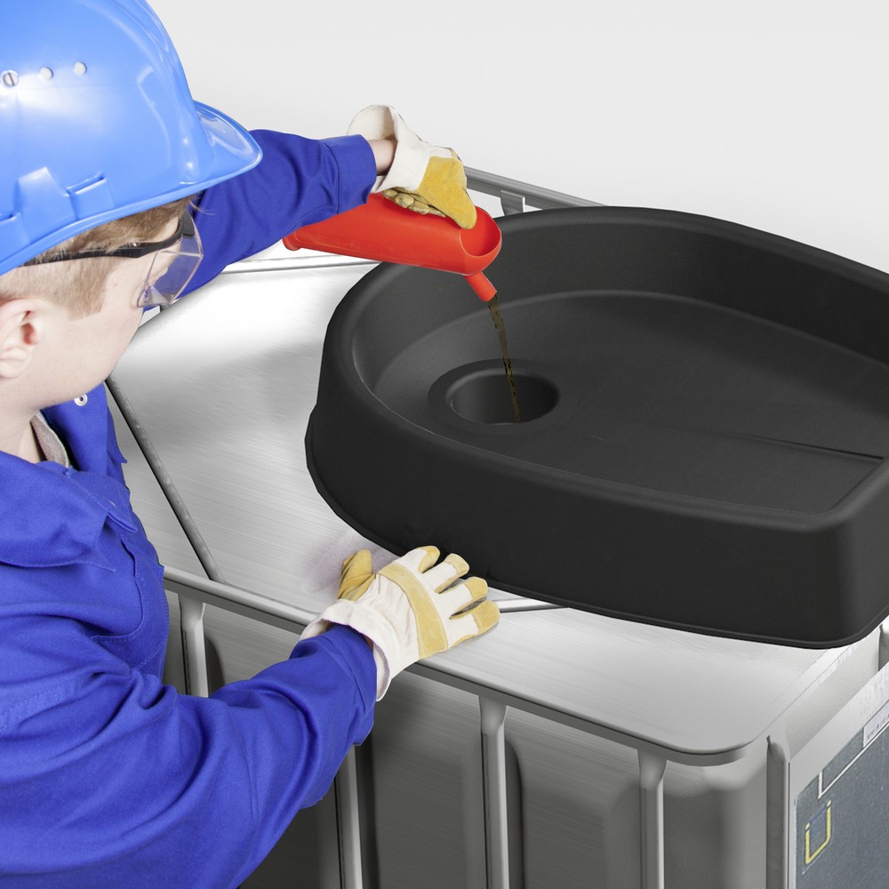 Číslo obrázka výrobku 2: Lievik pre IBC, V x Š x H 200 x 690 x 820 mm, objem 30 litrov