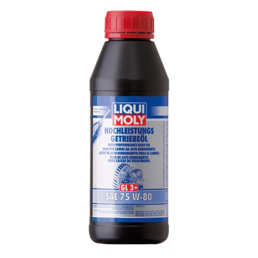 LIQUI MOLY Hochleistungs-Getriebeöl (GL3+) SAE 75W-80 500 ml Produktabbildung: LIQUI MOLY Hochleistungs-Getriebeöl (GL3+) SAE 75W-80 500 ml