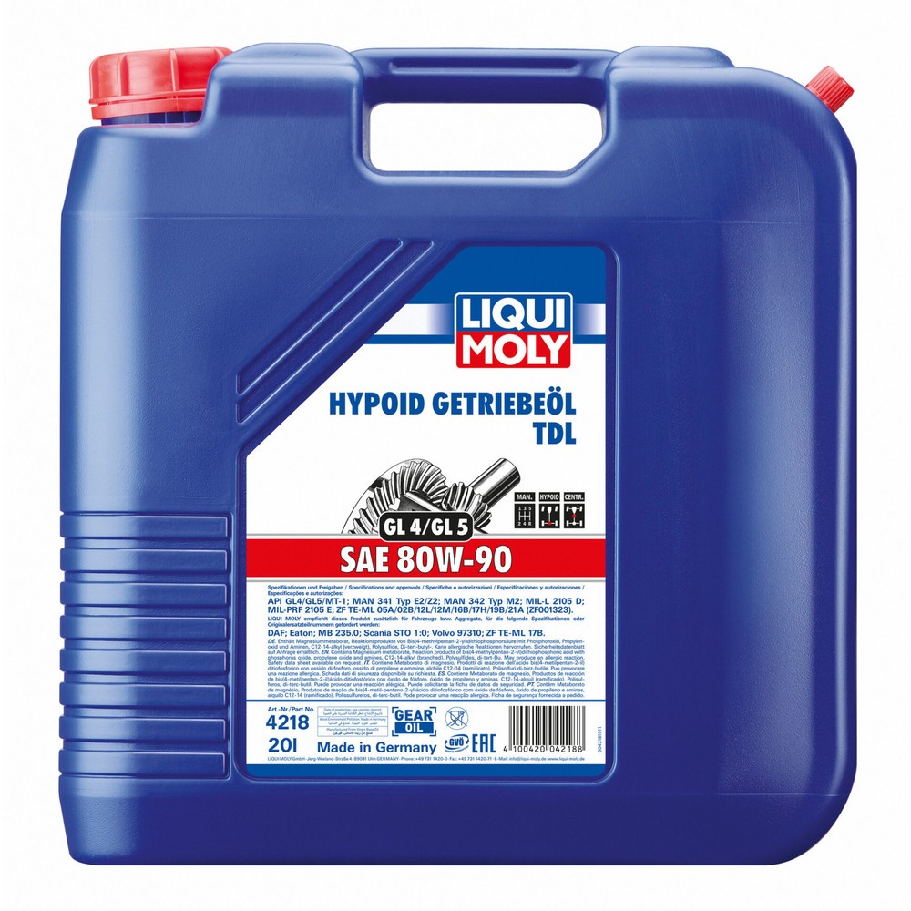 Produktabbildung: LIQUI MOLY Hypoid-Getriebeöl (GL4/5) TDL SAE 80W-90 20 l