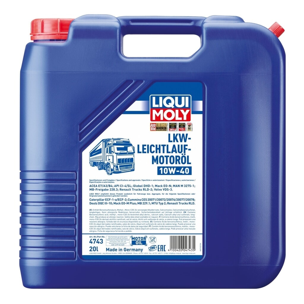 Produktabbildung: LIQUI MOLY LKW-Leichtlauf-Motoröl 10W-40 20 l