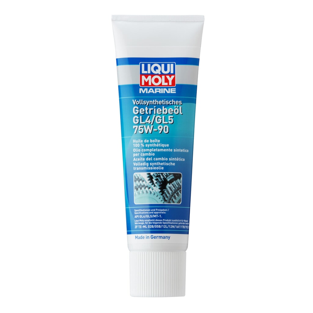 Produktabbildung: LIQUI MOLY Marine Vollsynthetisches Getriebeöl GL4/GL5 75W-90 250 ml