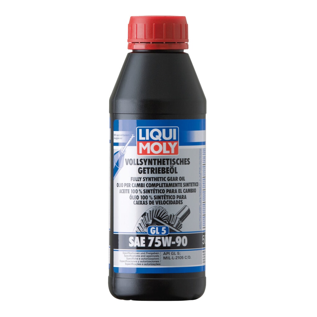 LIQUI MOLY Vollsynthetisches Getriebeöl (GL5) SAE 75W-90 500 ml Produktabbildung: LIQUI MOLY Vollsynthetisches Getriebeöl (GL5) SAE 75W-90 500 ml