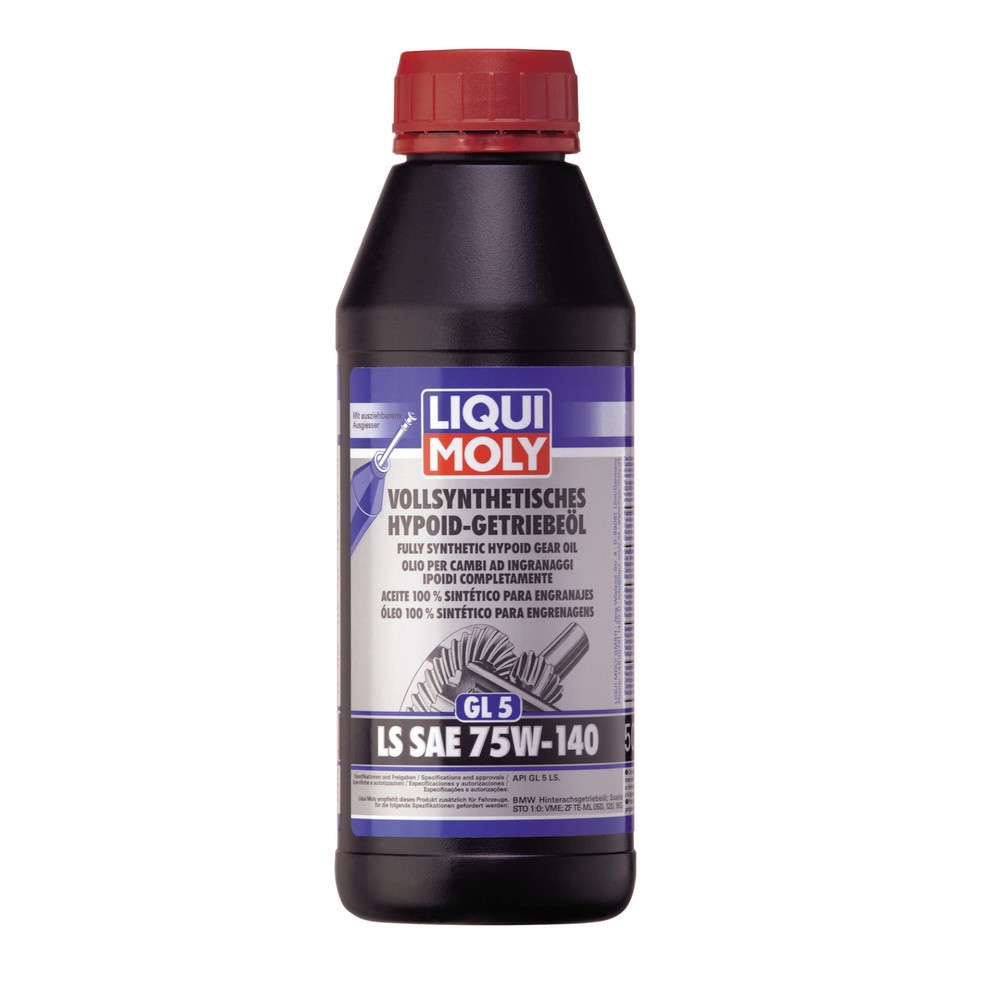Produktabbildung: LIQUI MOLY Vollsynthetisches Hypoid-Getriebeöl (GL5) LS SAE 75W-140 500 ml