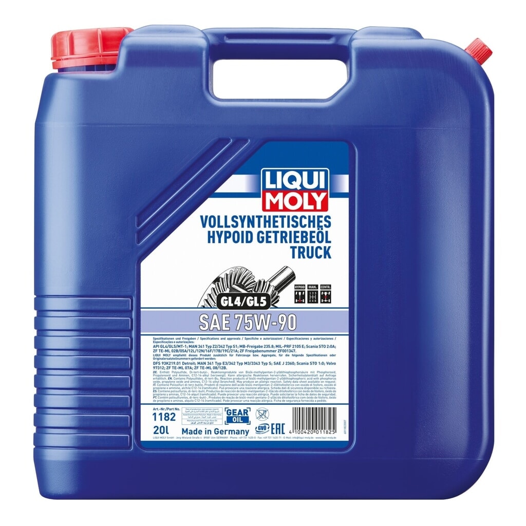 LIQUI MOLY Vollsynthetisches Hypoid-Getriebeöl Truck (GL4/5) 75W-90 20 l Produktabbildung: LIQUI MOLY Vollsynthetisches Hypoid-Getriebeöl Truck (GL4/5) 75W-90 20 l