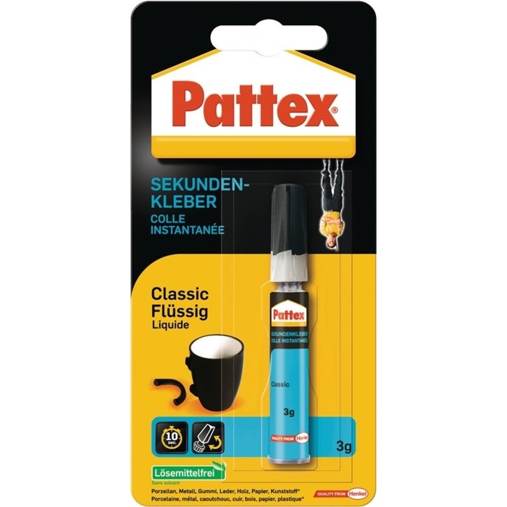 Illustration du produit: Colle instantanée liquide 3 g incolore tube PATTEX