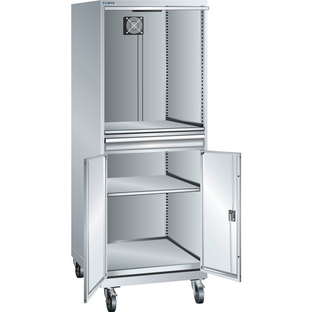 Immagine del prodotto: LISTA Armadio per computer mobile 36x36E, (LxPxH) 717x725x1762mm, senza ciabatta, grigio chiaro