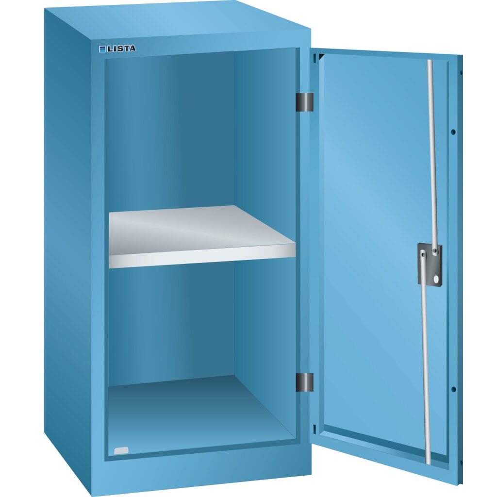 Produktabbildung: LISTA Beistellschrank, (BxTxH) 500x400x1000mm, 1 Verstellboden, lichtblau, KEY Lock