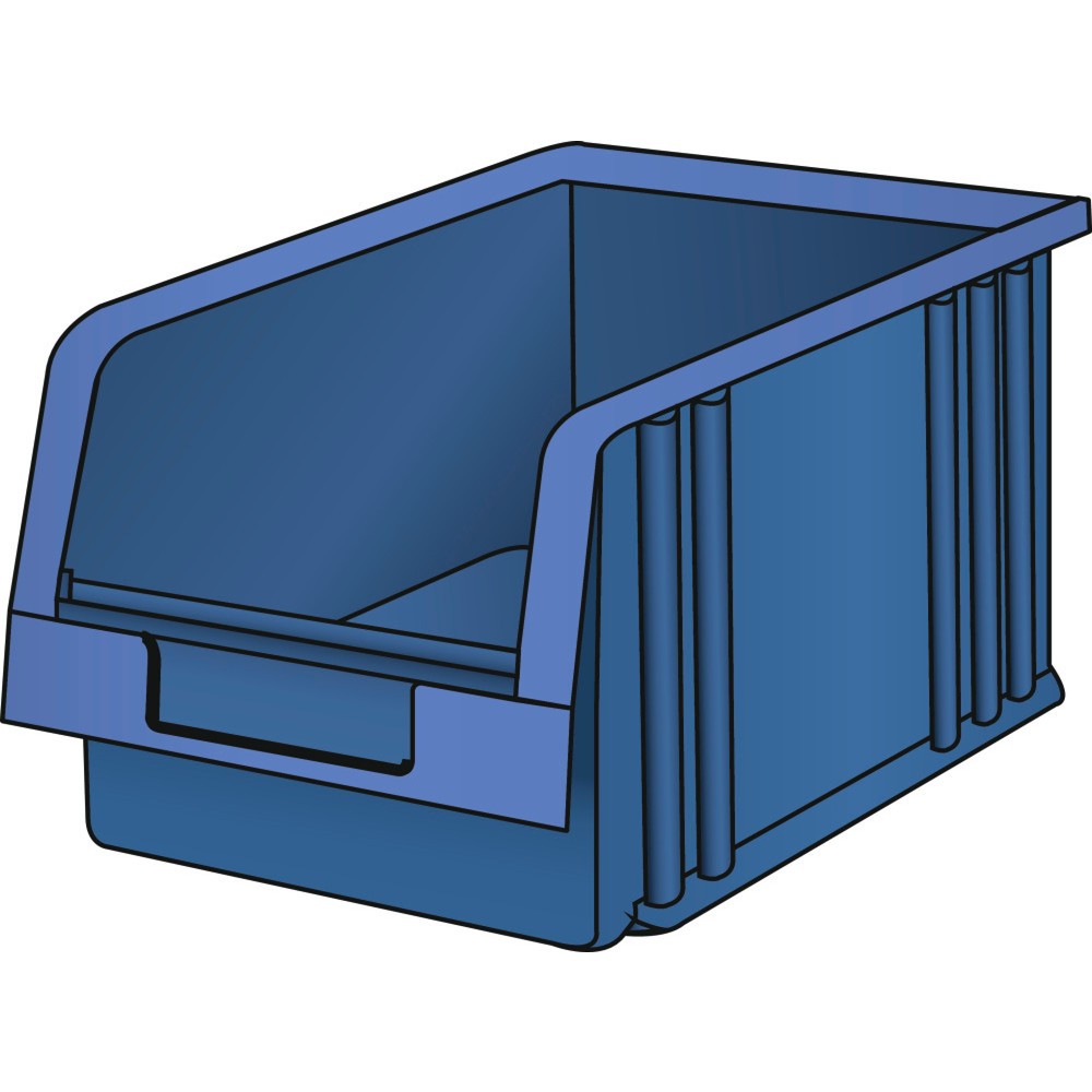Immagine del prodotto: Contenitore a bocca di lupo LISTA, HxBxT 125 x 149 x 231 mm, misura 4, blu