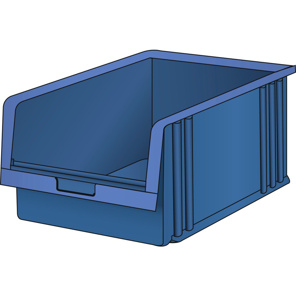 Immagine del prodotto: Contenitore a bocca di lupo LISTA, HxBxT 199 x 311 x 492 mm, misura 6, blu