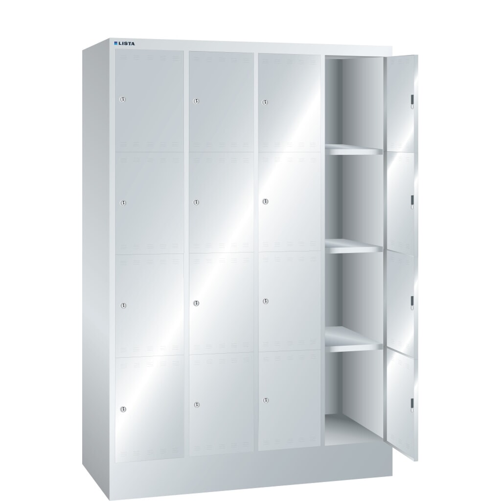 LISTA Fächerschrank, (BxTxH) 1200x500x1795mm, 4x4 Fächer, Zylinderschloss Produktabbildung: LISTA Fächerschrank, (BxTxH) 1200x500x1795mm, 4x4 Fächer, Zylinderschloss