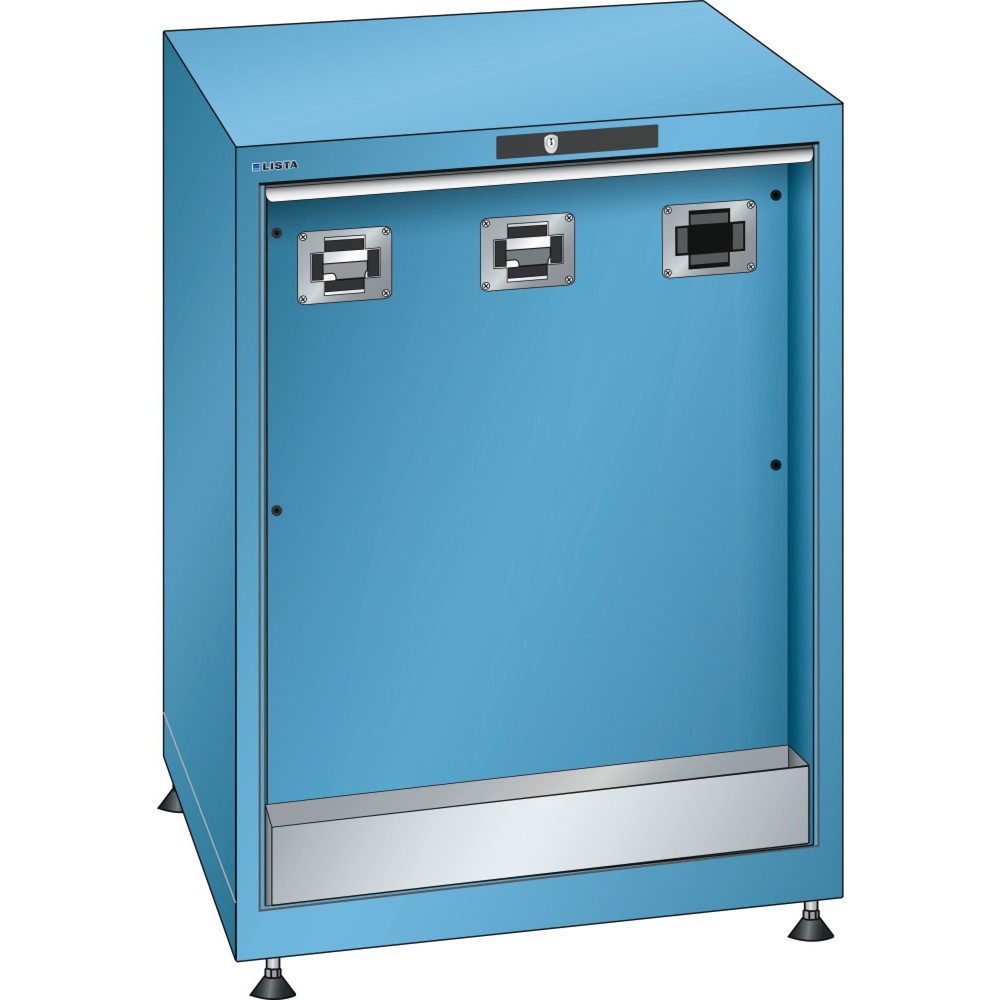 Produktabbildung: LISTA Medienversorgungsschrank 54x36E, (BxTxH) 1023x725x850mm, lichtblau