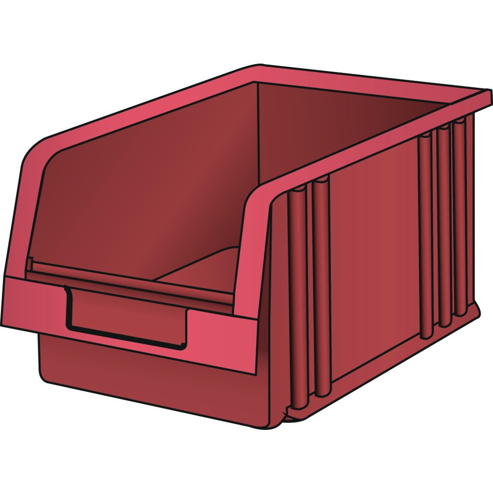 Illustration du produit: Bac à bec LISTA , haut. x larg. x prof. 125 x 149 x 231 mm, taille 4, rouge