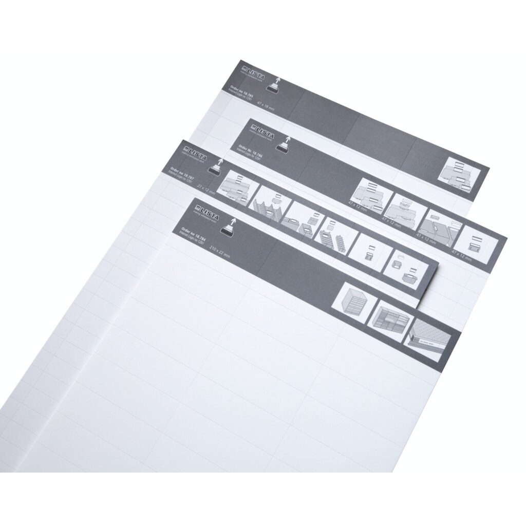 LISTA-Script Etiketten für Beschriftungsleisten Produktabbildung: LISTA-Script Etiketten für Beschriftungsleisten