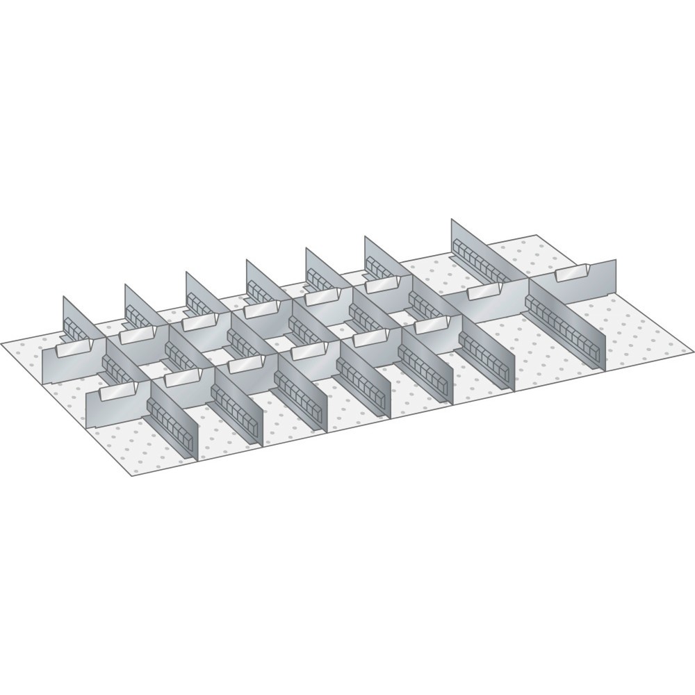 Immagine del prodotto: LISTA set di diaframmi e divisori 54x27E, (LxP) 918x459mm, 7 diaframmi, 14 divisori, per altezza frontale 50mm