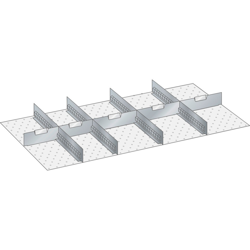 Immagine del prodotto: LISTA set di diaframmi e divisori 54x27E, (LxP) 918x459mm, 4 diaframmi, 5 divisori, per altezza frontale 50mm