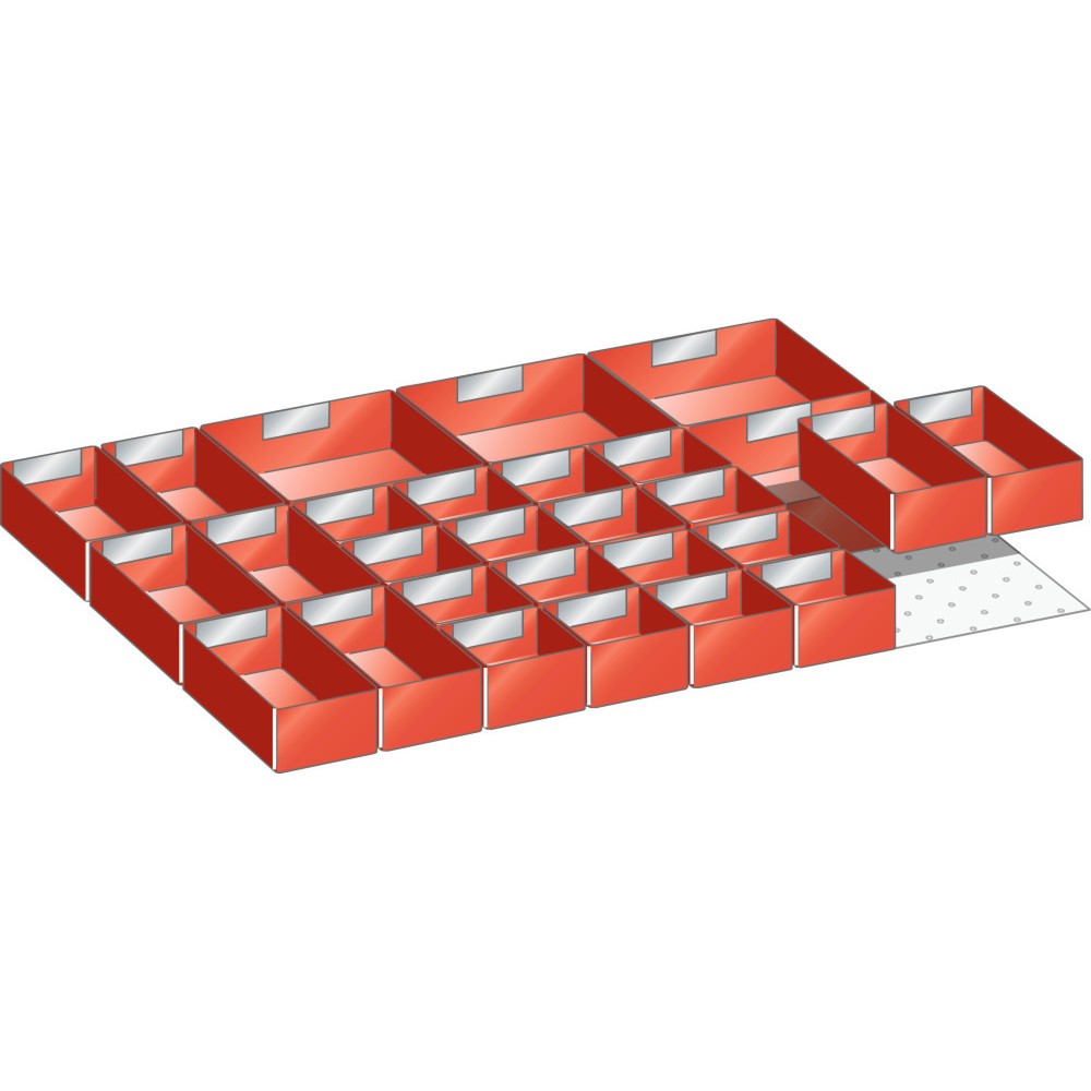 Produktabbildung: LISTA Set Einsatzkästen 27x36E, (BxTxFH) 612x459x75mm, 28-teilig