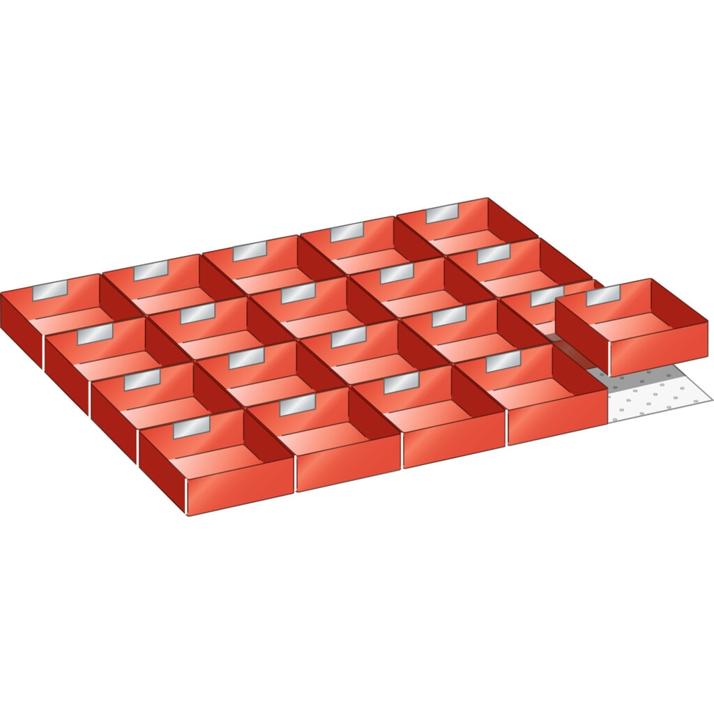LISTA Set Einsatzkästen 45x36E, (BxT) 765x612mm, 20-teilig, für Fronthöhe 50mm Produktabbildung: LISTA Set Einsatzkästen 45x36E, (BxT) 765x612mm, 20-teilig, für Fronthöhe 50mm