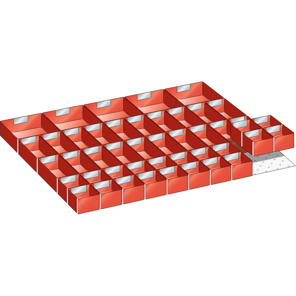 LISTA Set Einsatzkästen 45x36E, (BxT) 765x612mm, 45-teilig