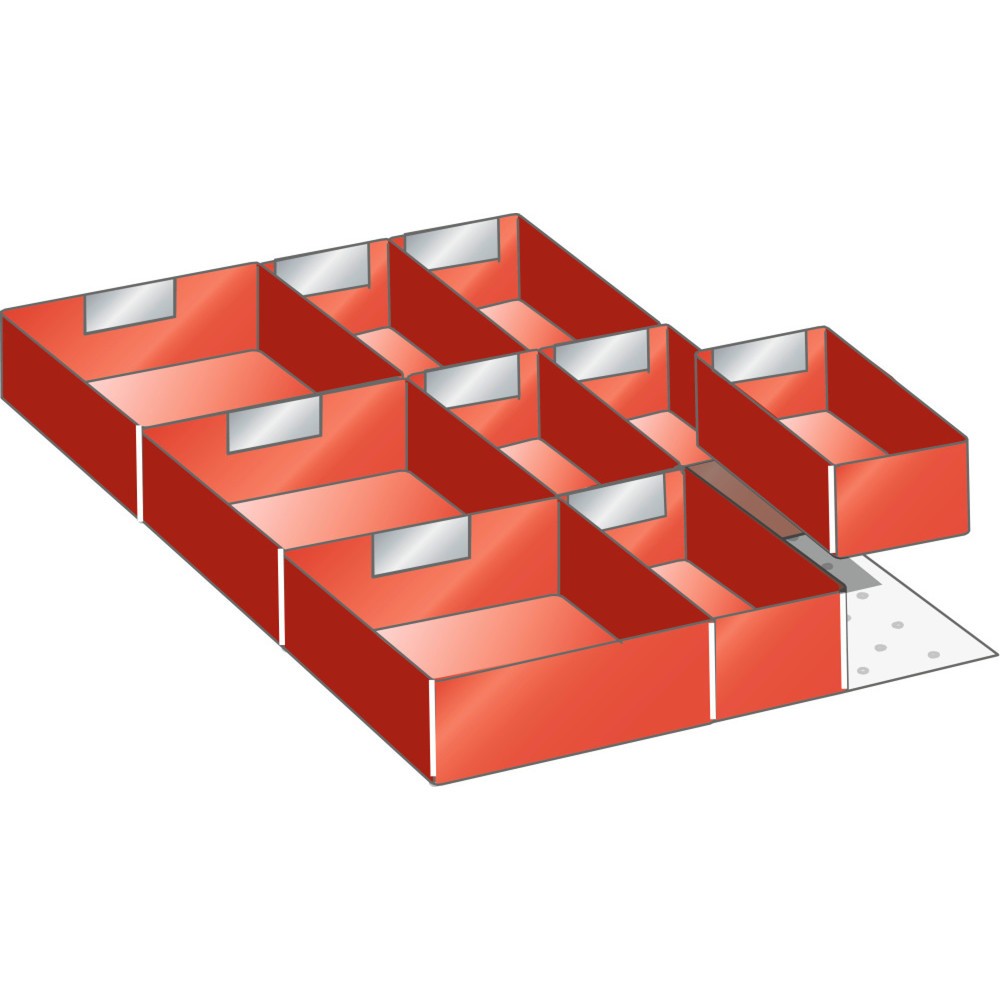Produktabbildung: LISTA Set Einsatzkästen, (BxTxFH) 357x459x95mm, 10-teilig