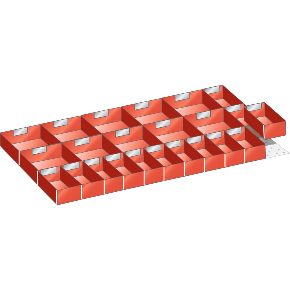 Produktabbildung: LISTA Set Einsatzkästen, (BxTxFH) 867x459x95mm, 24-teilig