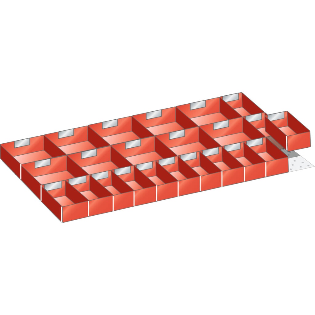 Produktabbildung: LISTA Set Einsatzkästen, (BxTxFH) 867x459x95mm, 24-teilig