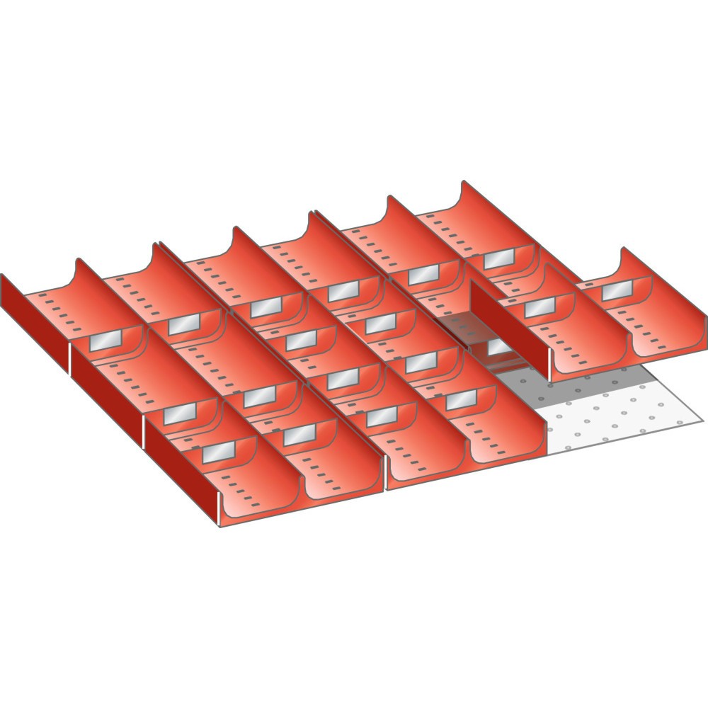 Produktabbildung: LISTA Set Mulden 27x27E, (BxTxFH) 459x459x50mm, 29-teilig