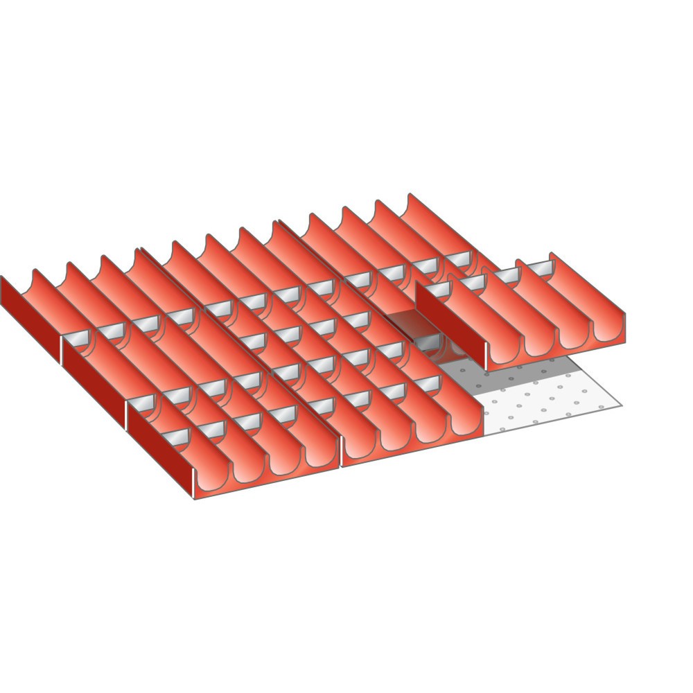 Produktabbildung: LISTA Set Mulden, (BxTxFH) 459x510x75mm, 49-teilig