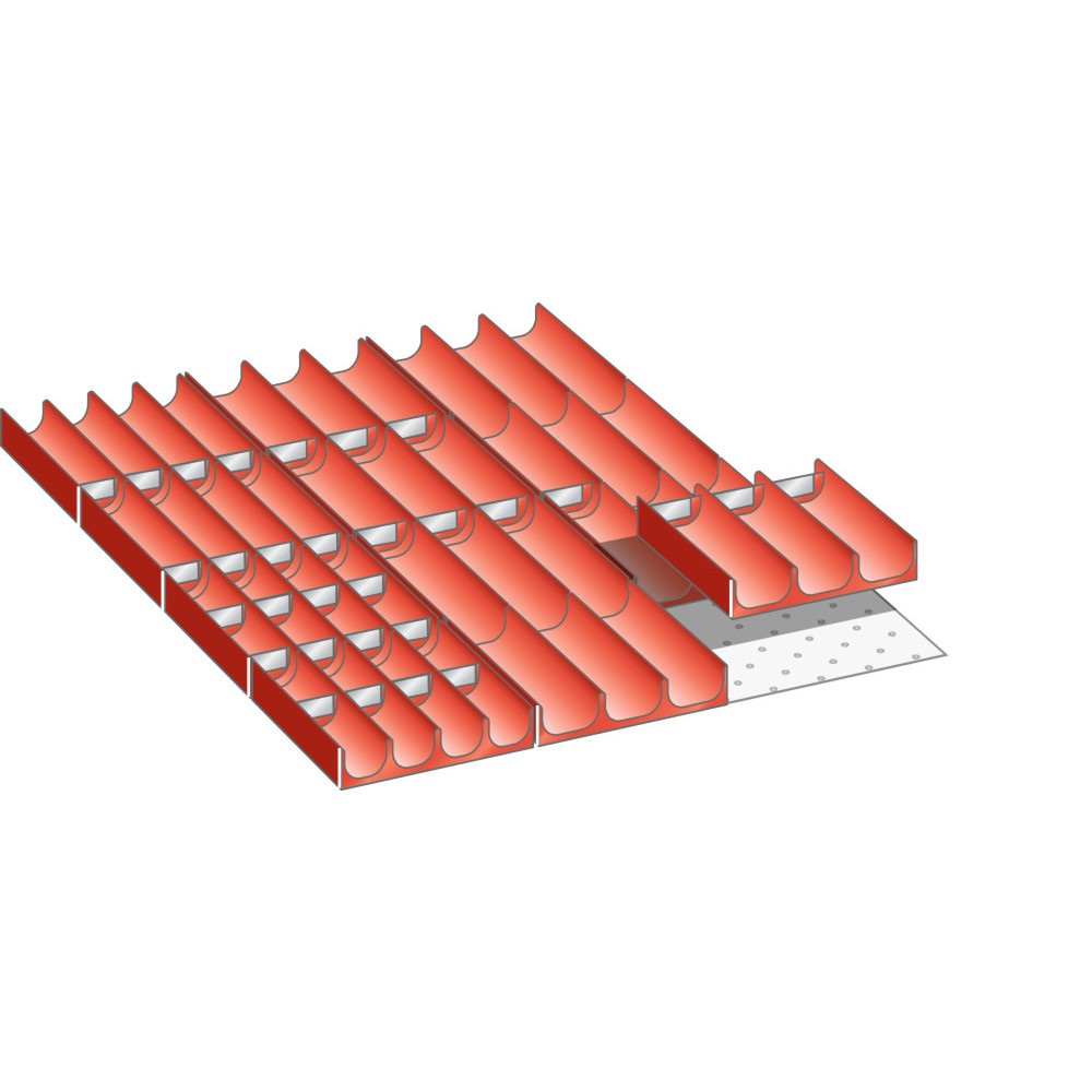 Produktabbildung: LISTA Set Mulden 27x36E, (BxTxFH) 459x612x50mm, 42-teilig