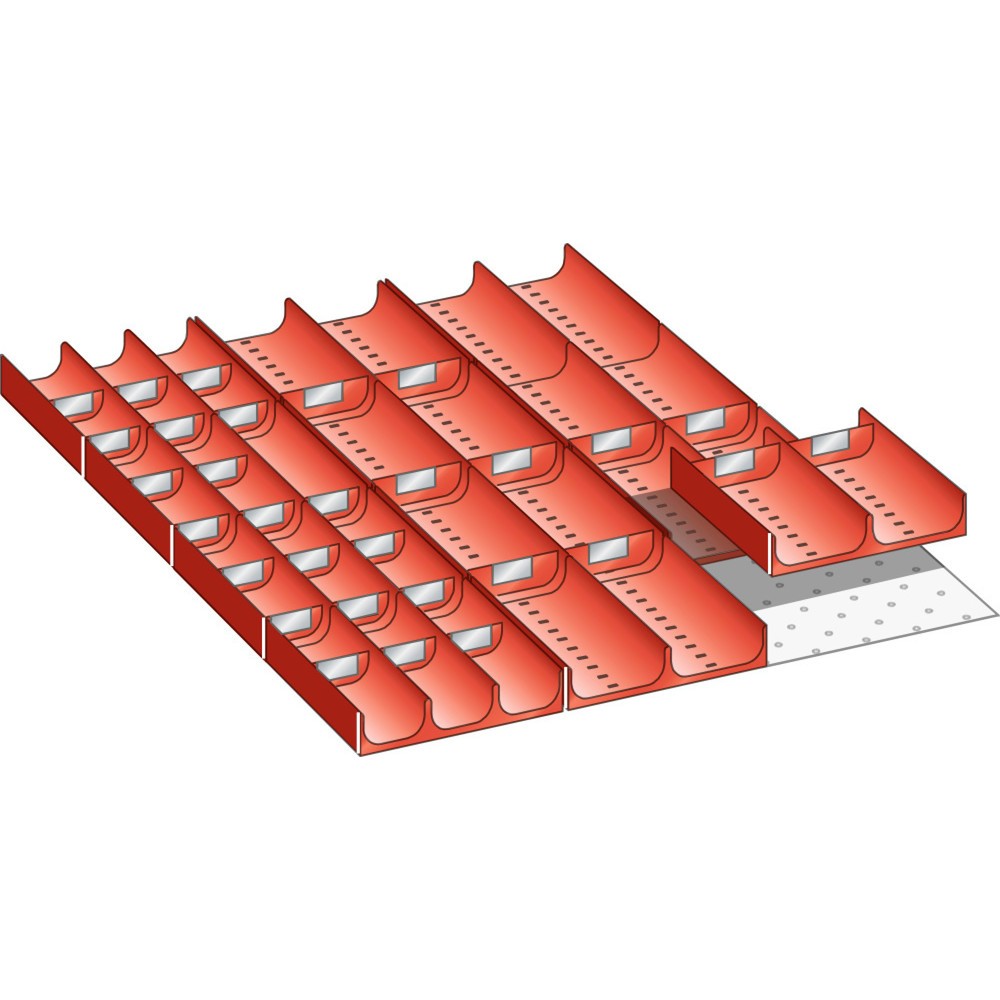 Produktabbildung: LISTA Set Mulden 27x36E, (BxTxFH) 459x612x50mm, 42-teilig