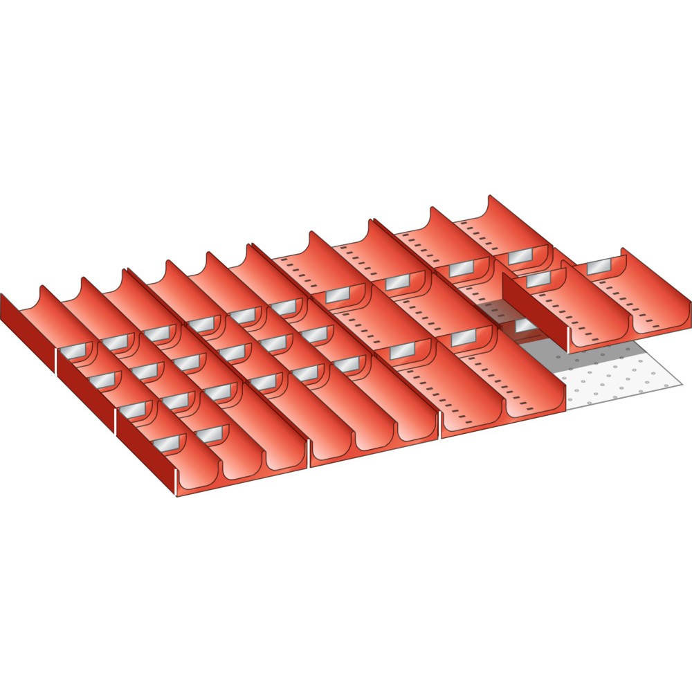 Produktabbildung: LISTA Set Mulden 36x27E, (BxTxFH) 612x459x50mm, 42-teilig