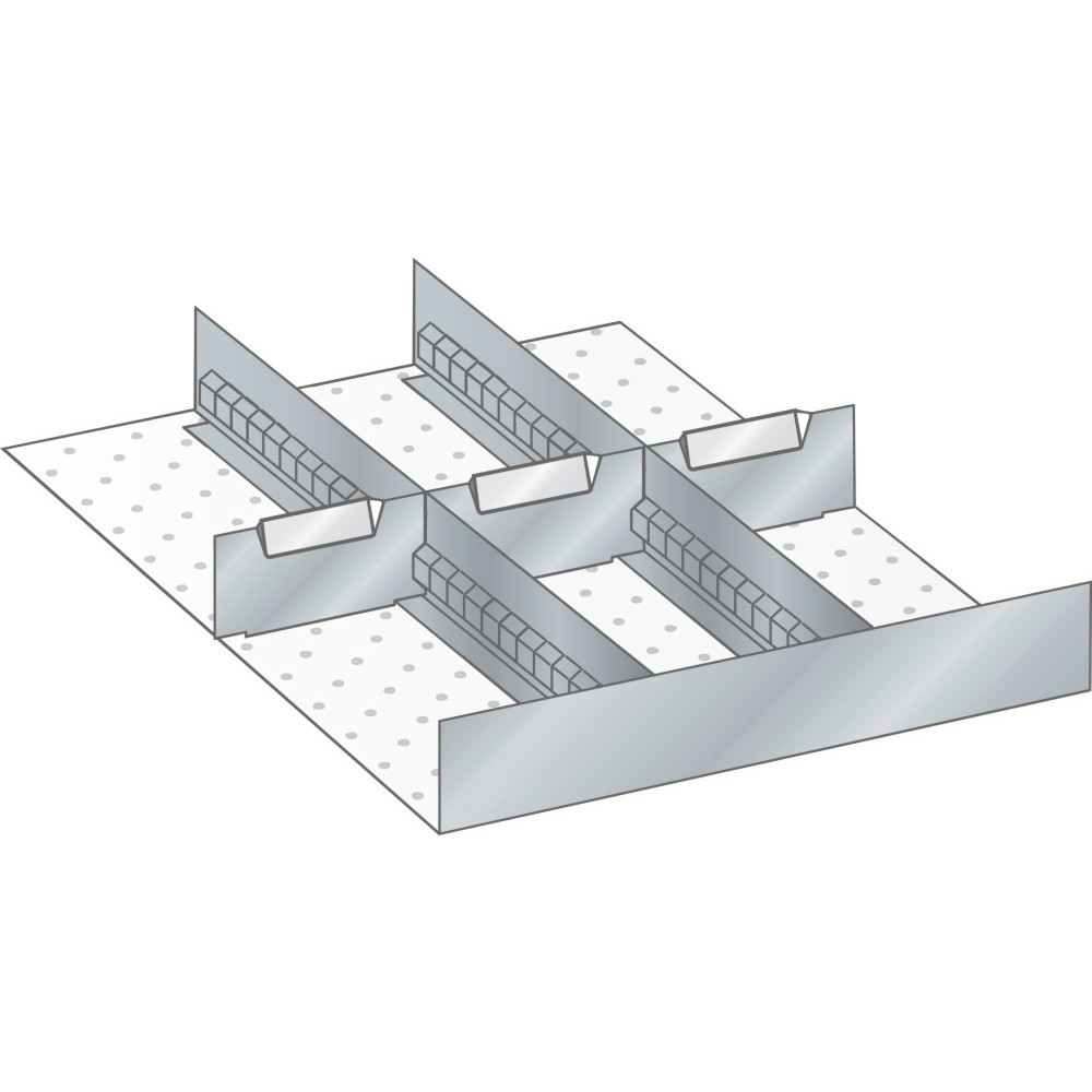 Produktabbildung: LISTA Set Schlitzwände und Trennbleche, (BxTxFH) 357x459x95mm, 3 Schlitzwände, 3 Trennbleche