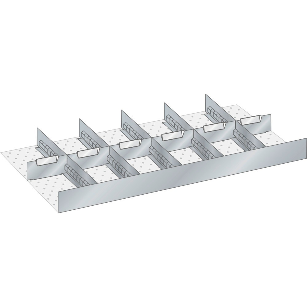 Produktabbildung: LISTA Set Schlitzwände und Trennbleche, (BxTxFH) 867x459x95mm, 6 Schlitzwände, 6 Trennbleche