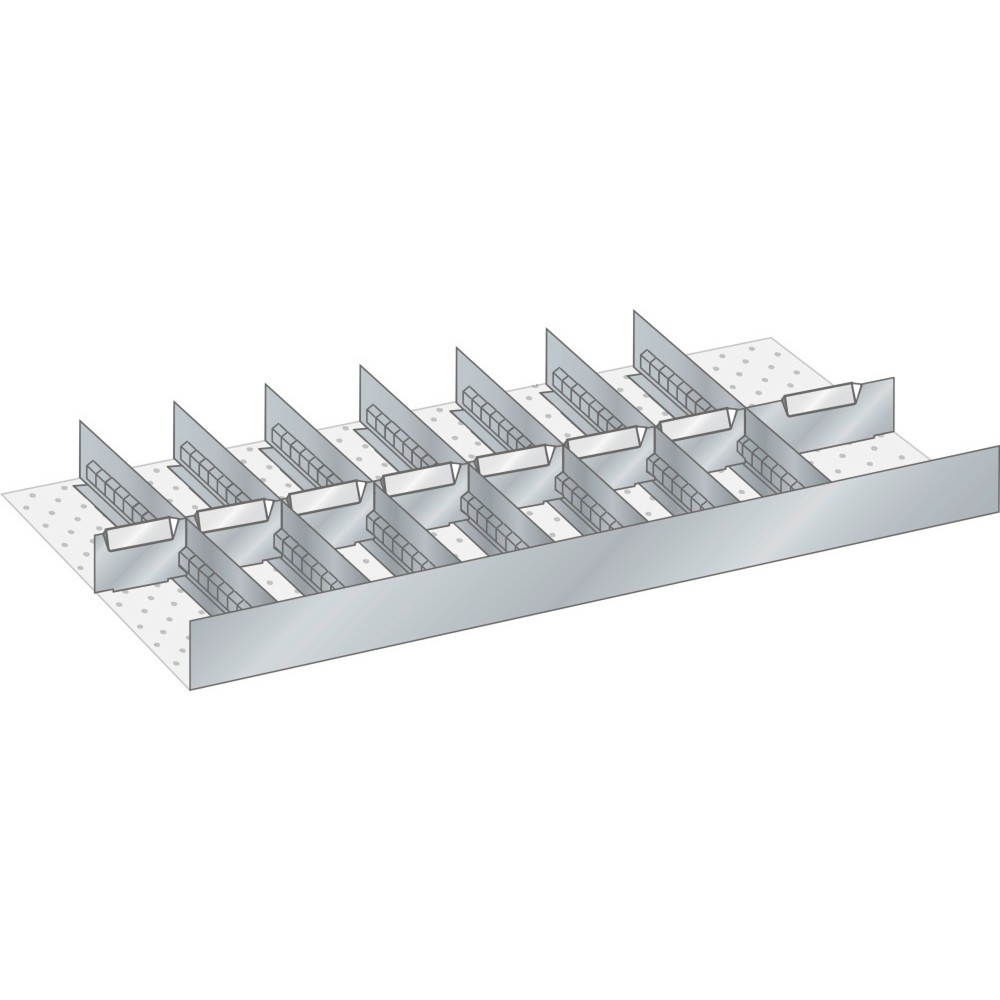 Produktabbildung: LISTA Set Schlitzwände und Trennbleche, (BxTxFH) 867x459x95mm, 8 Schlitzwände, 8 Trennbleche