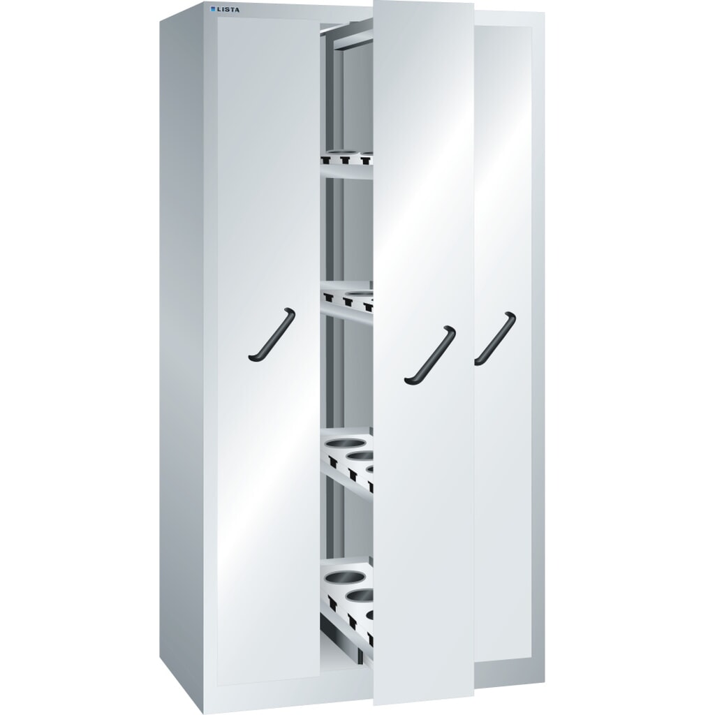 Produktabbildung: LISTA Vertikalauszugschrank, (BxTxH) 1000x695x1950mm, mit Frontblenden, 3 Auszüge, KEY Lock