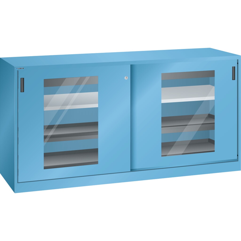 Produktabbildung: LISTA Werkzeugschrank, (BxTxH) 2000x580x1000mm, 4 Auszüge, 2 Schubladen, lichtblau