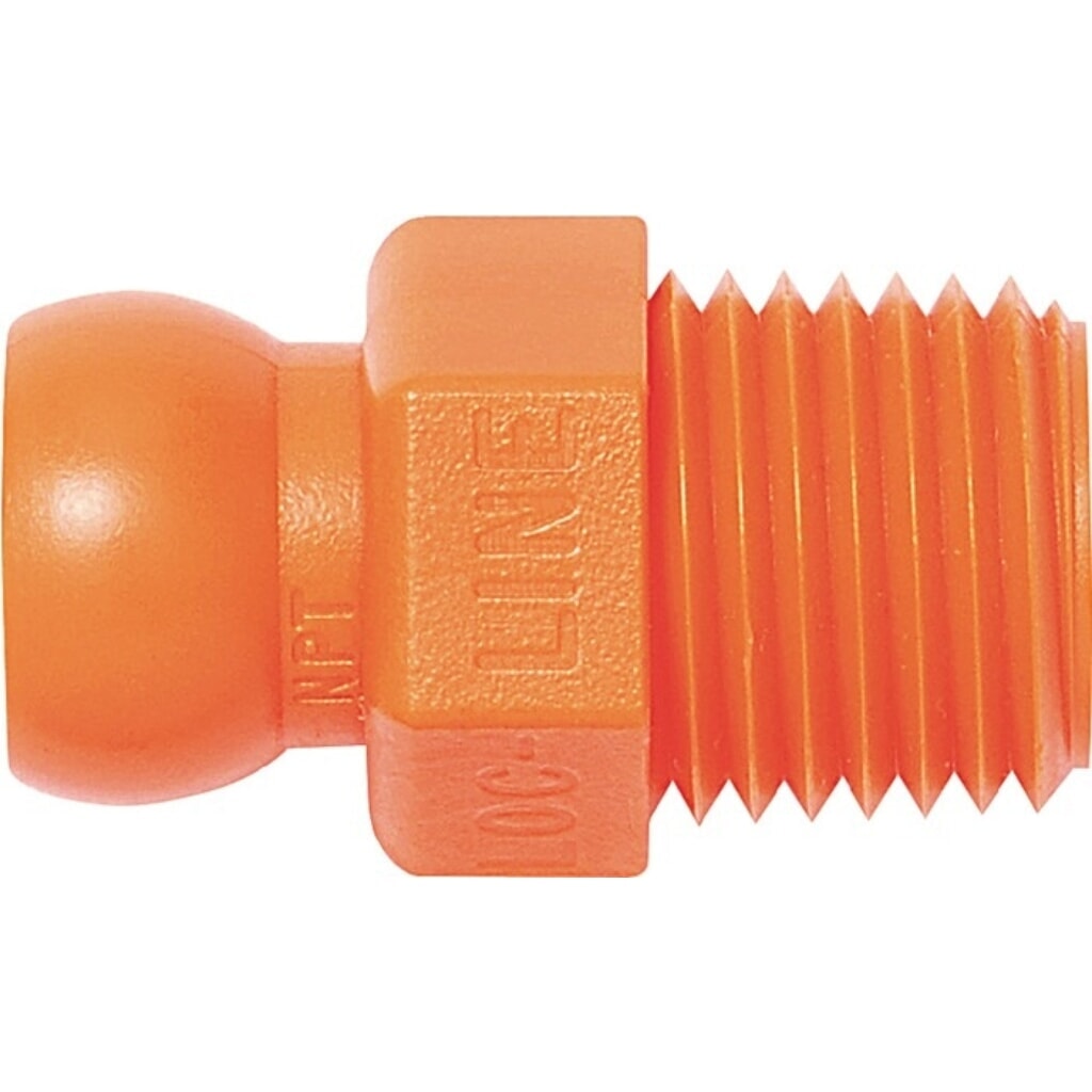 Produktabbildung: LOC-LINE Gewindenippel, NPT R 1/4, Größe 1/4 ″, Beutel mit 4 Stück