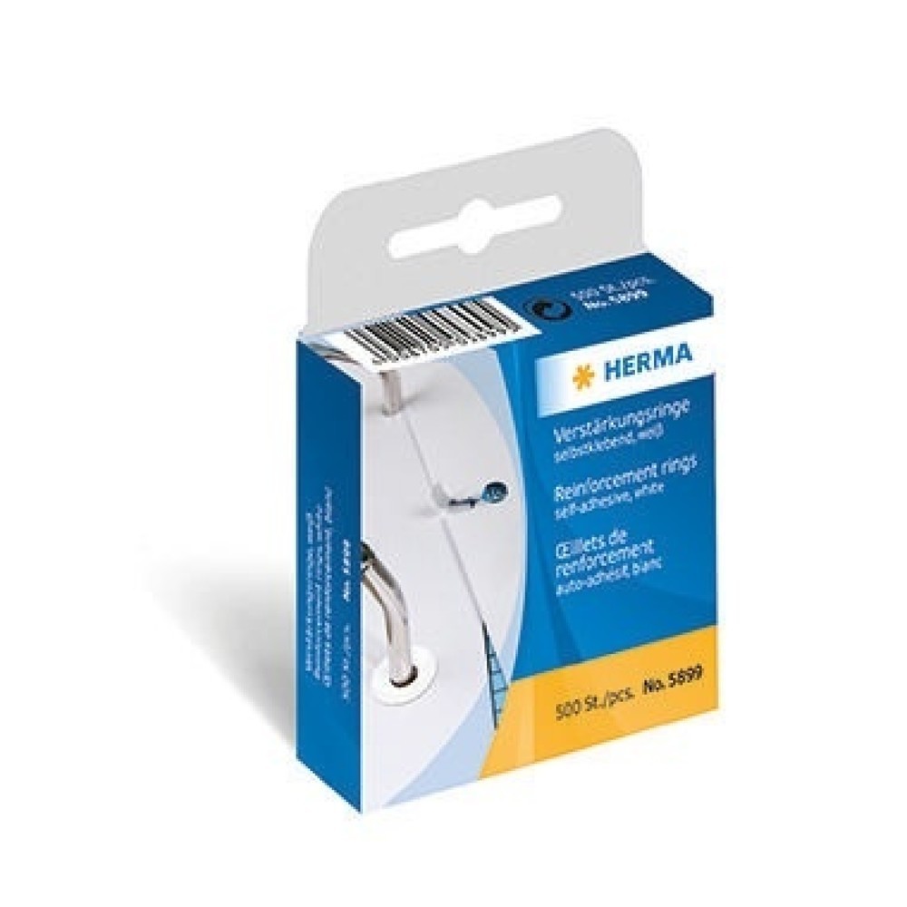 Produktabbildung Nr. 1: Lochverstärkungsring weiss 12mm 500 Stück