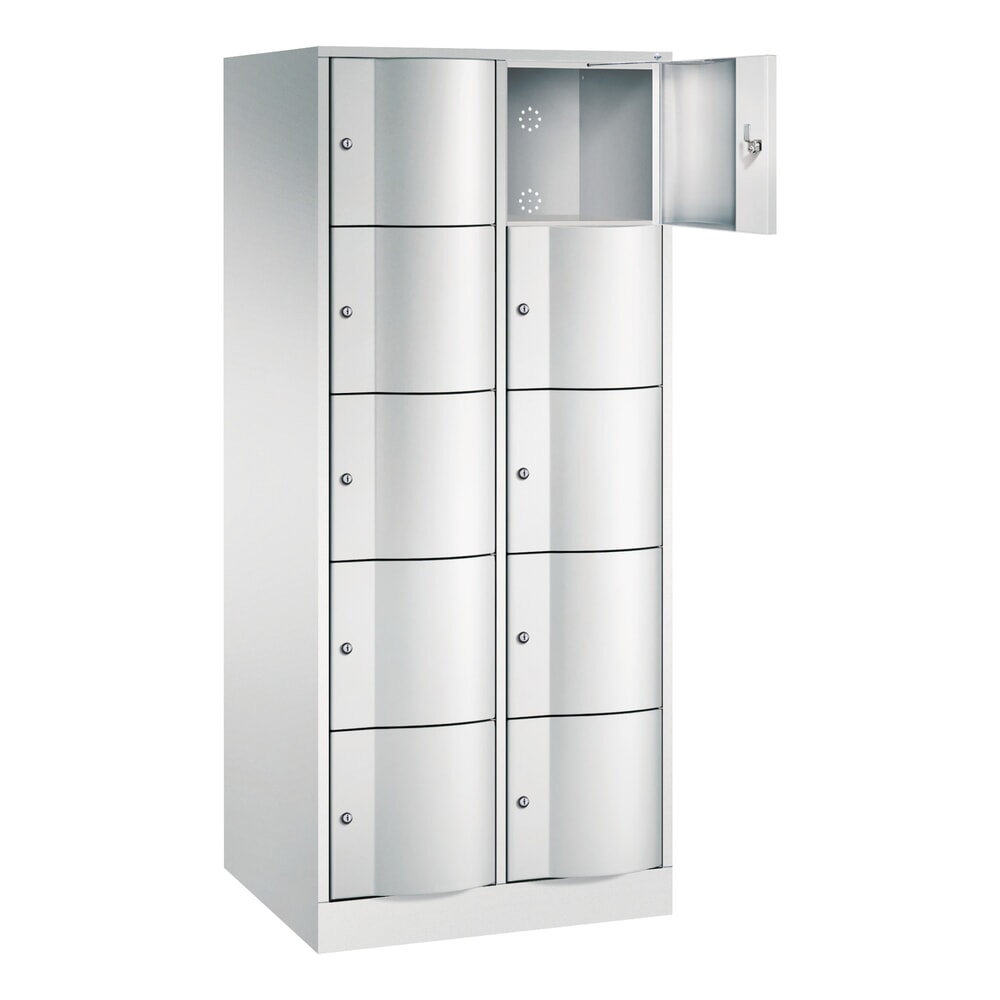 Productafbeelding nr. 2: Locker C+P met vandalismebestendige deuren, 2 x 5 vakken, hxbxd 1.950 x 770 x 640 mm, lichtgrijs, lichtgrijs