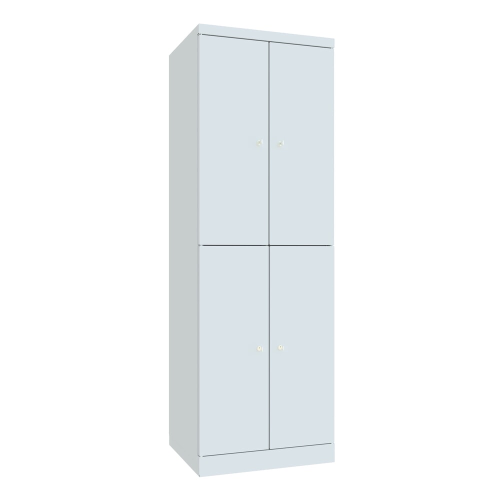 Product afbeelding: Locker PAVOY met openslaande deuren, 2 x 2 vakken, hxbxd 1.800 x 600 x 500 mm, lichtgrijs, lichtgrijs