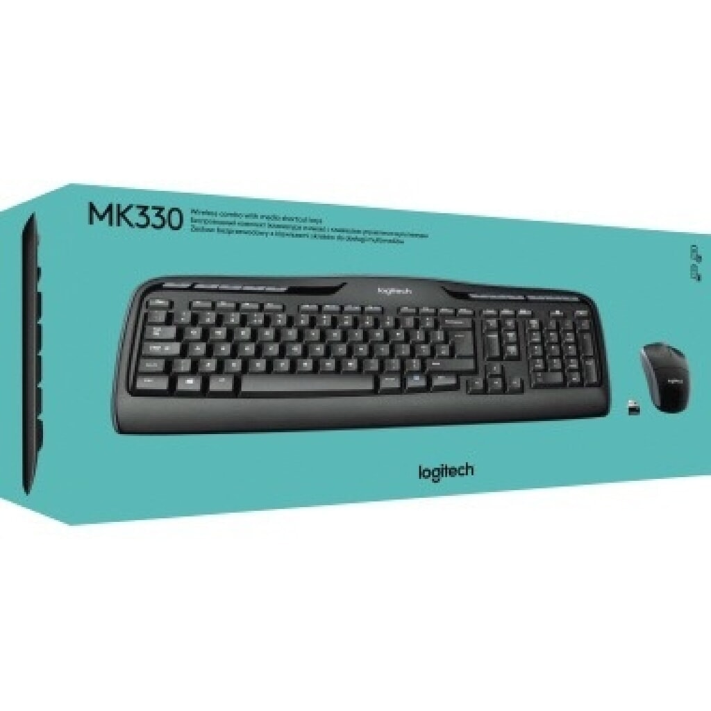 Logitech Tastatur-Maus-Set MK330 920-008533 schwarz Produktabbildung: Logitech Tastatur-Maus-Set MK330 920-008533 schwarz