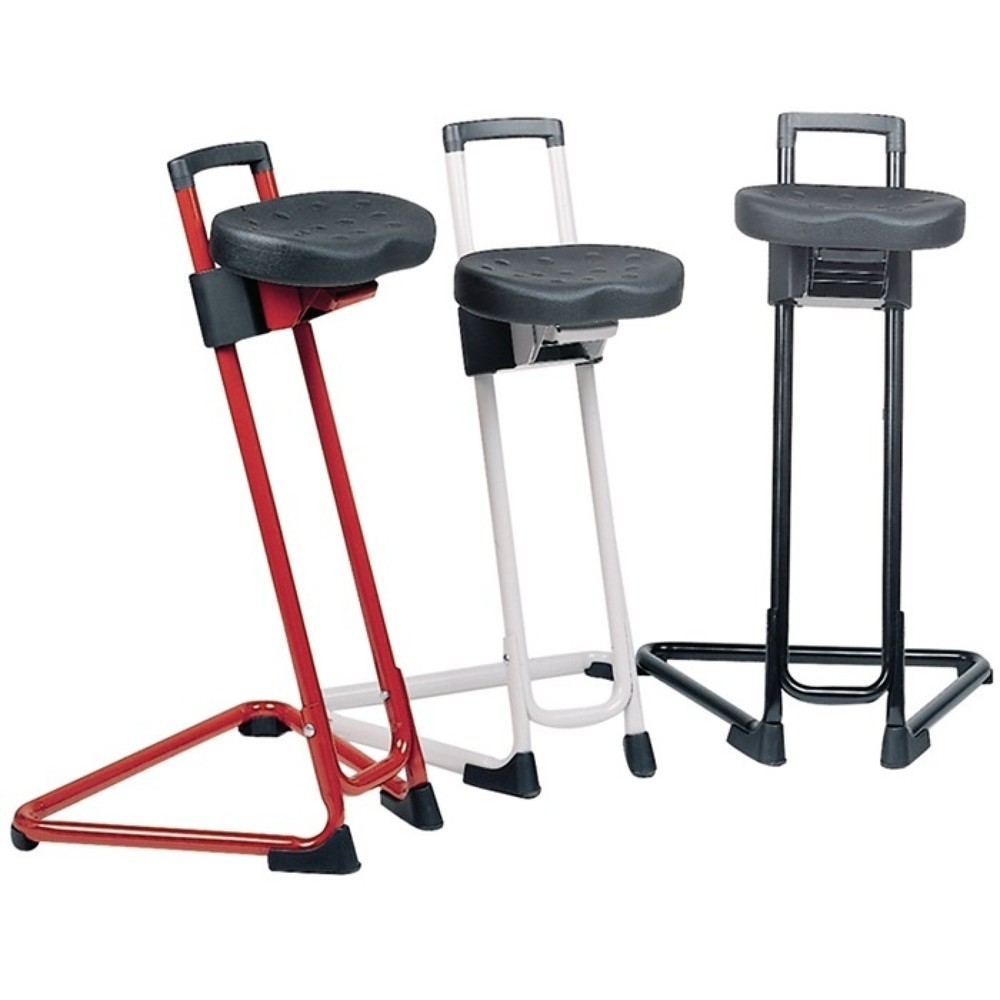 Illustration du produit: Assis-debout LOTZ, hauteur d'assise réglable 600-850 mm, mousse intégrale, tube d'acier gris clair