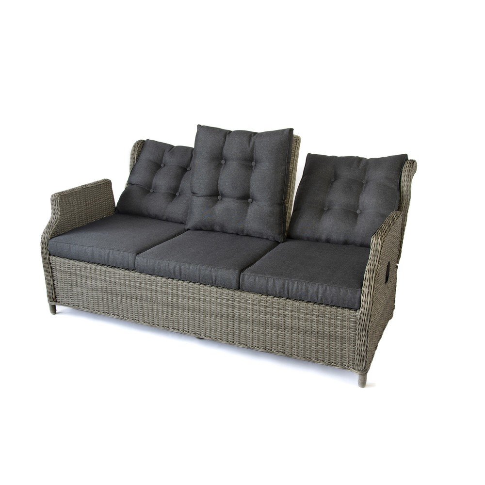 Produktabbildung Nr. 3: Loungemöbel-Set "Canelli", 1x Sofa, 2x Sessel, 2x Hocker, 1x Tisch, braun