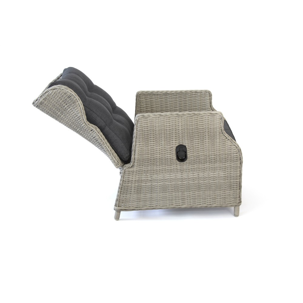 Produktabbildung Nr. 8: Loungemöbel-Set "Canelli", 1x Sofa, 2x Sessel, 2x Hocker, 1x Tisch, grau